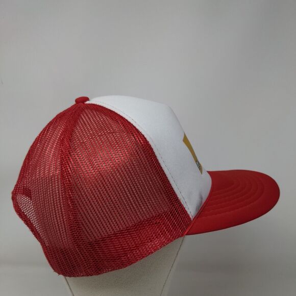 Mustang GT Snapback Mesh Back Rope Trucker Hat Red Adult Fit All Mad Hatter - Picture 4 of 8